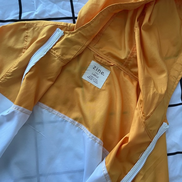 Yellow and Blue Colorblock Zippered Windbreaker Jacket | ZINE - Picture 4 of 8